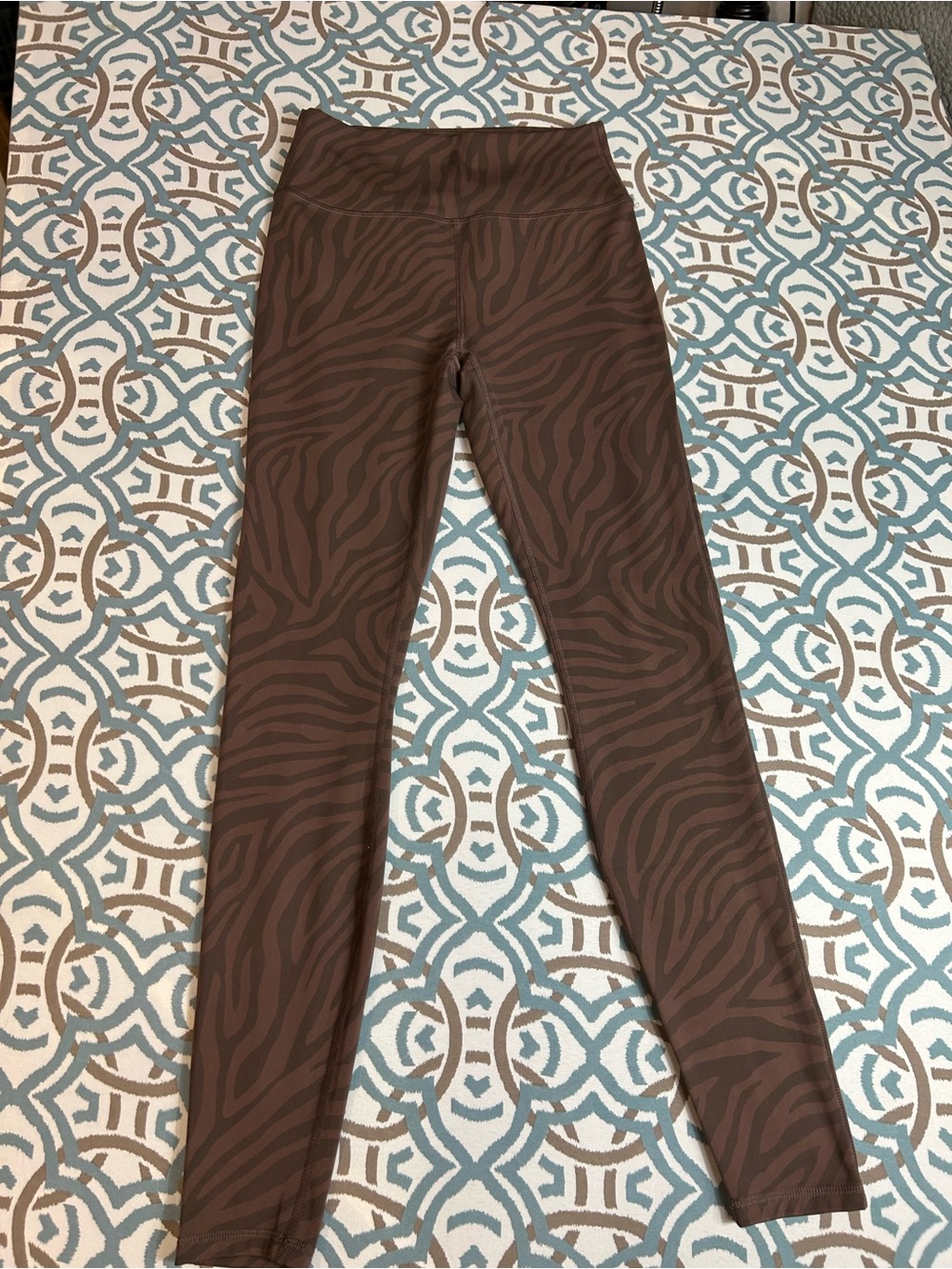 all in motion Brown Zebra-Print High-Rise Leggings